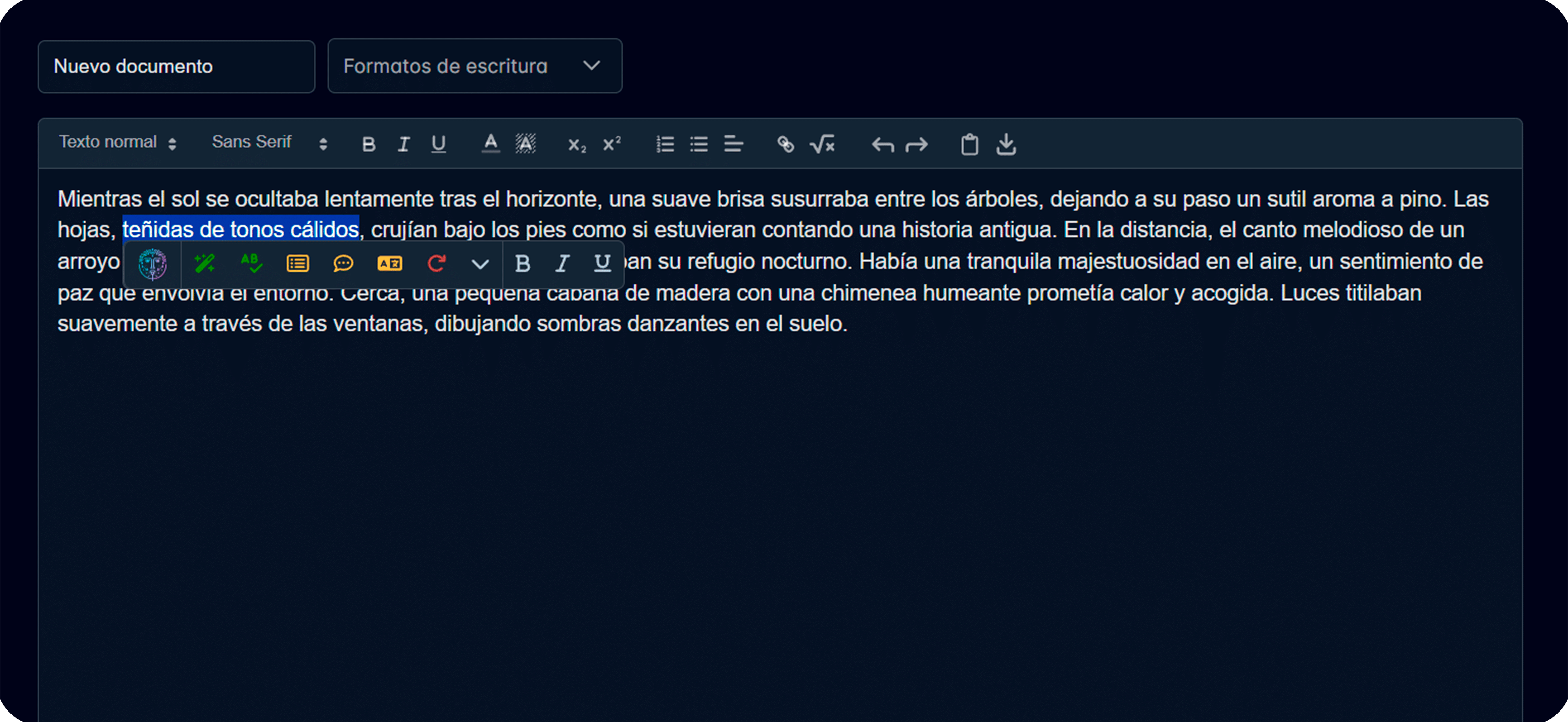 editor de texto con ia