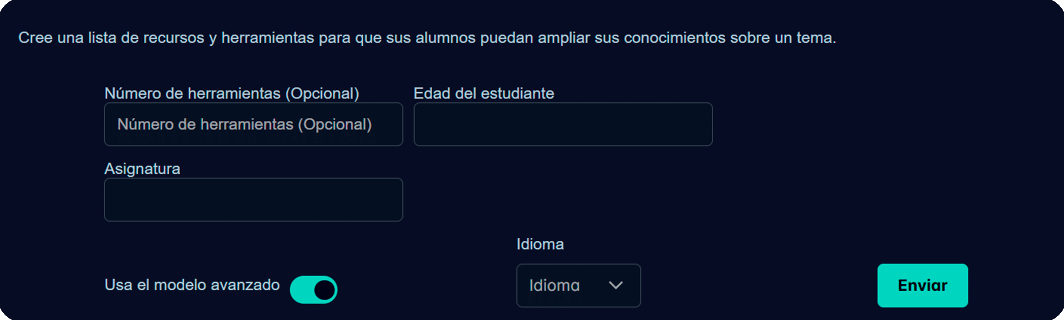 generador de recursos para estudiar